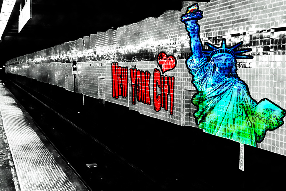 NYC graffiti metrostation